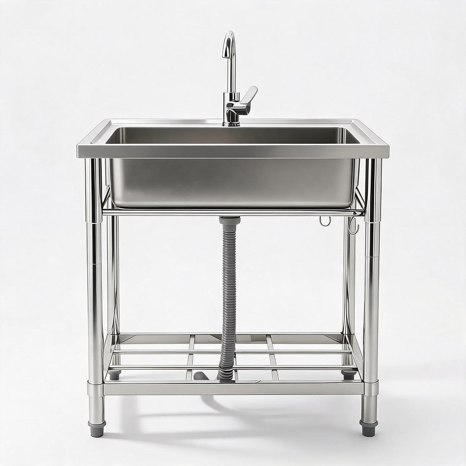 Commercial Kitchen Taps - Stainless Steel Utility Sink With Faucet,