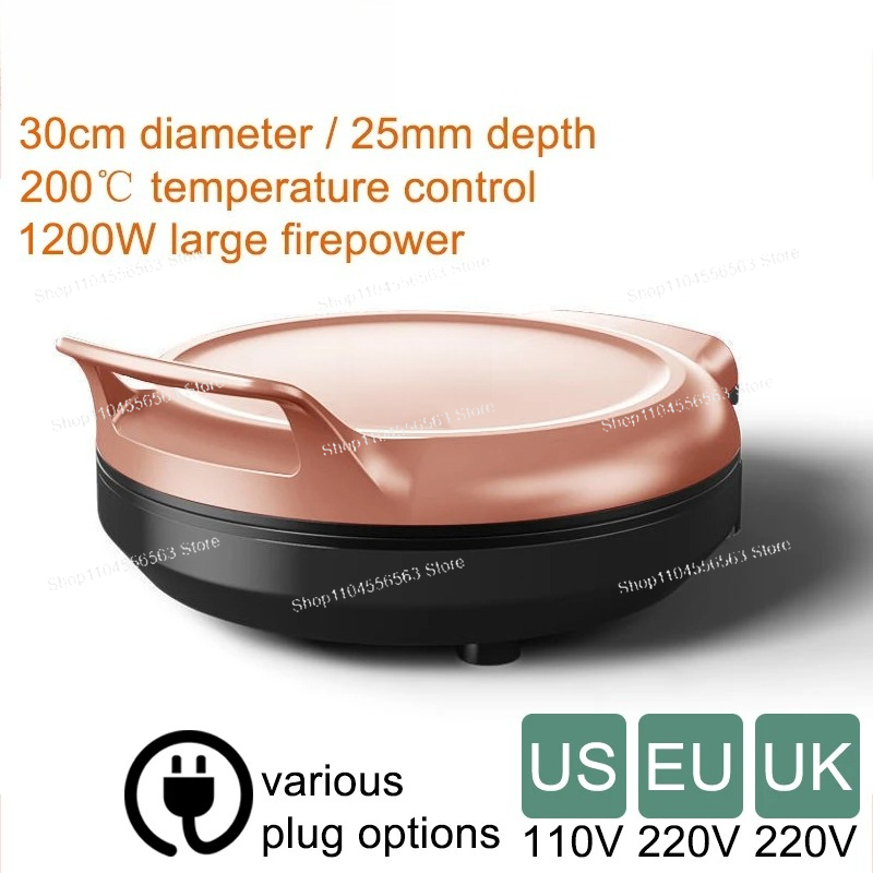 Crepe Maker Griddle - 110V/220V Electric Pancake Maker Double-sided Heating