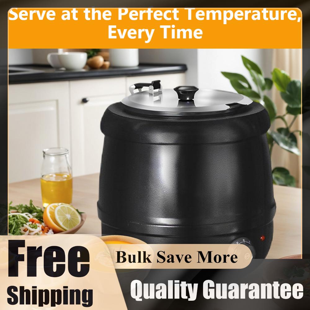 Soup Kettle Warmer - 10L Electric Soup Warmer with Lid