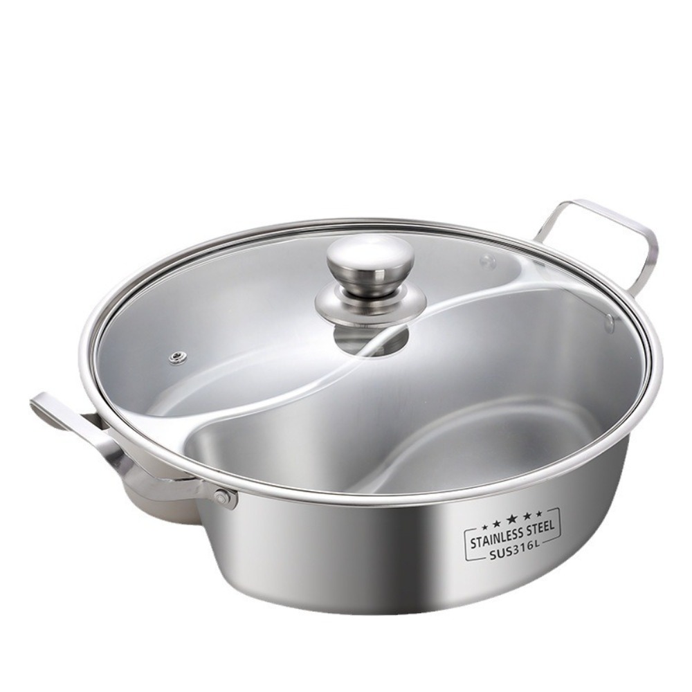 Soup Kettle Warmer - 316 Stainless Steel Twin Divided Hot