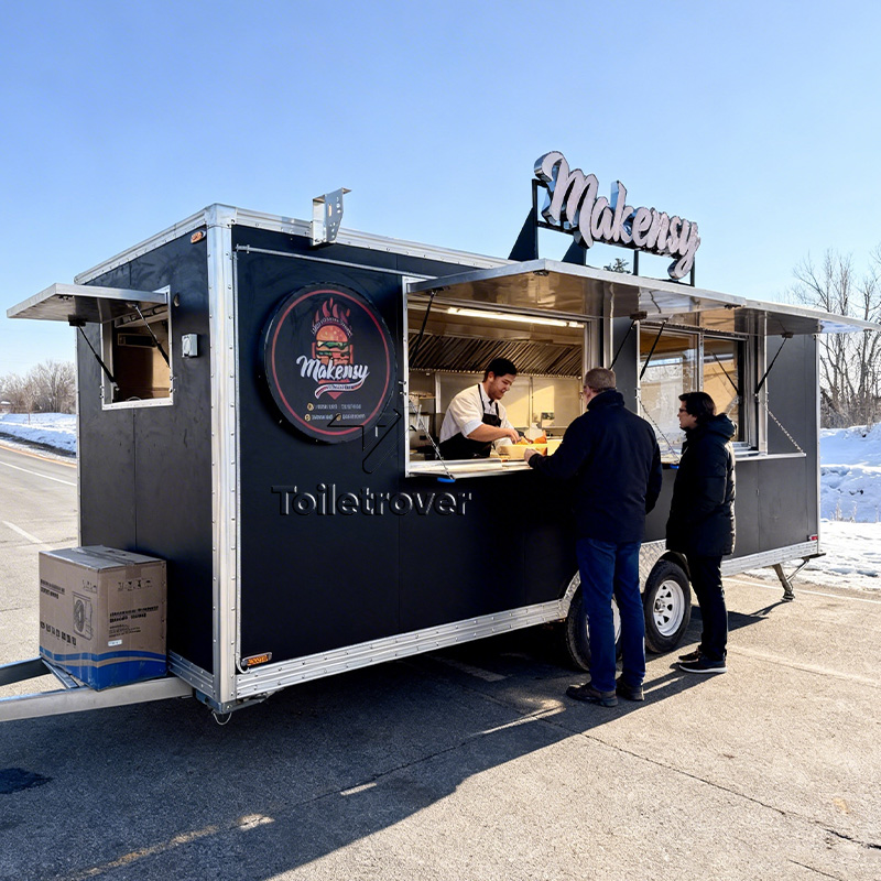 Commercial Kitchen Trailer - Mobile Kitchen Food Trailer Stainless Steel