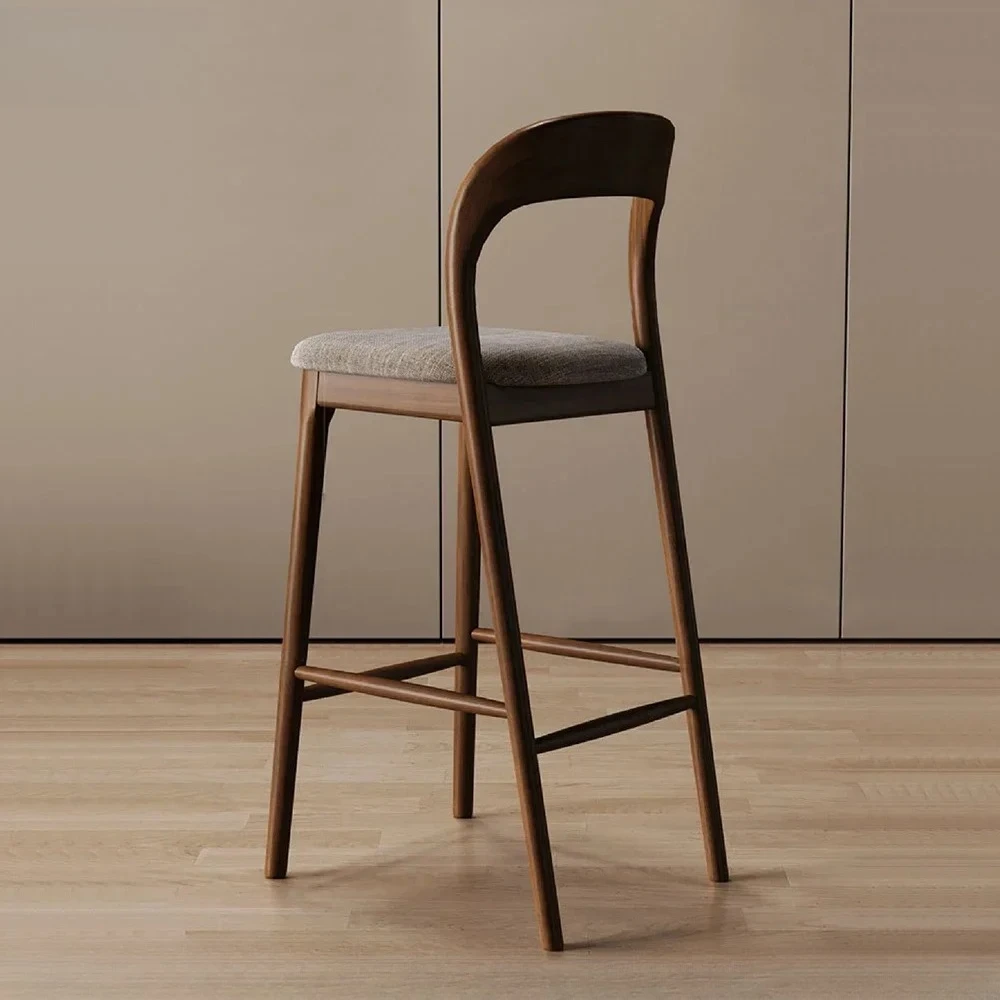Commercial Kitchen Lighting Design - Kitchen Solid Wood Bar Chairs Nordic