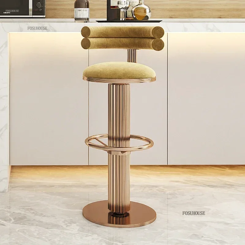 Commercial Kitchen Lighting Design - High-end High Bar Stools Light Luxury