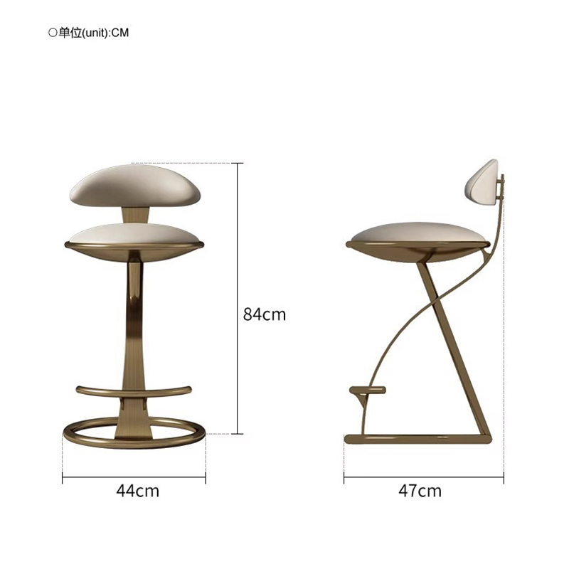 Commercial Kitchen Lighting Design - High Designer Creative Bar Italian Stool