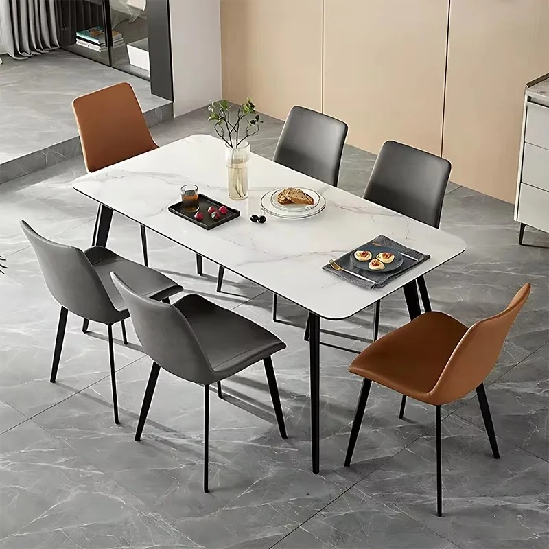 Commercial Kitchen Lighting Design - 2pcs Modern Minimalist Steel Dining Chair