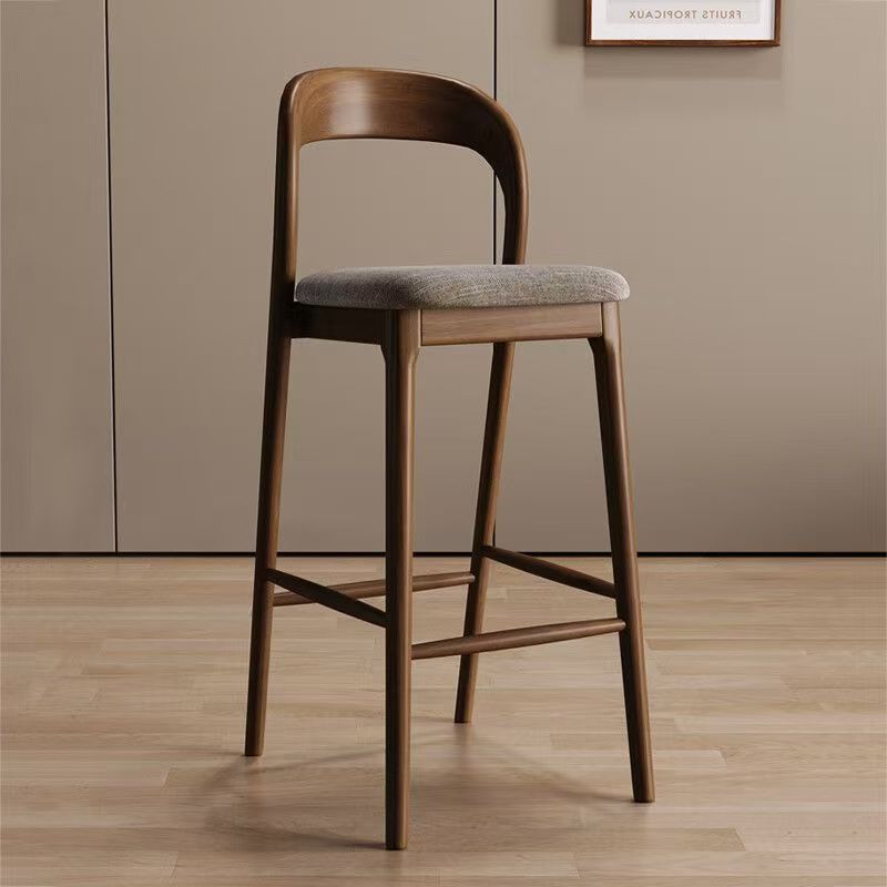 Commercial Kitchen Lighting Design - Nordic Designer Solid Wood Bar Chairs