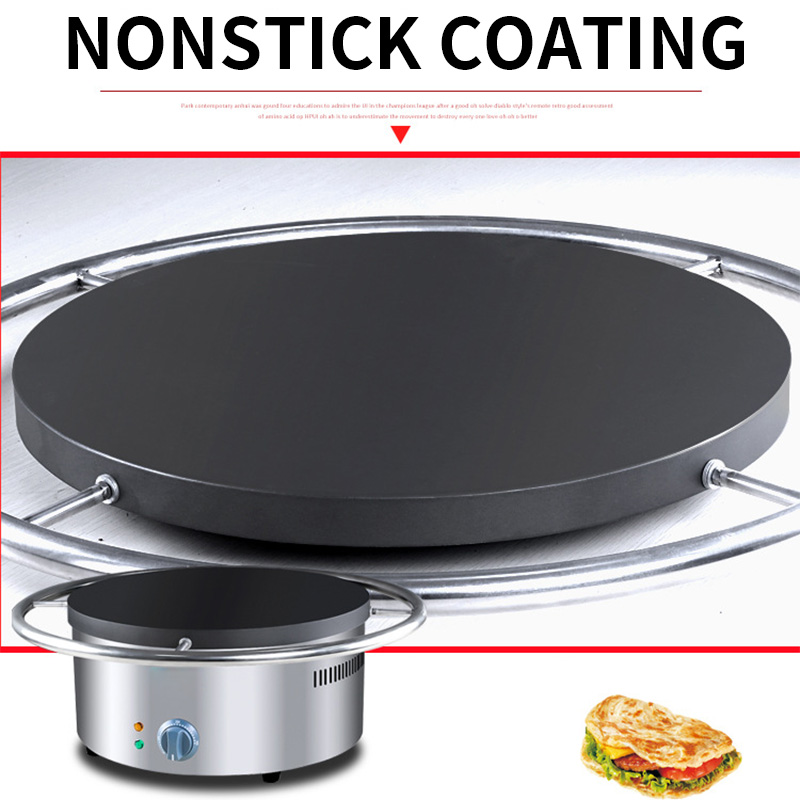 Crepe Maker Griddle - Manual Rotating Electric Pancake Griddle, Traditional