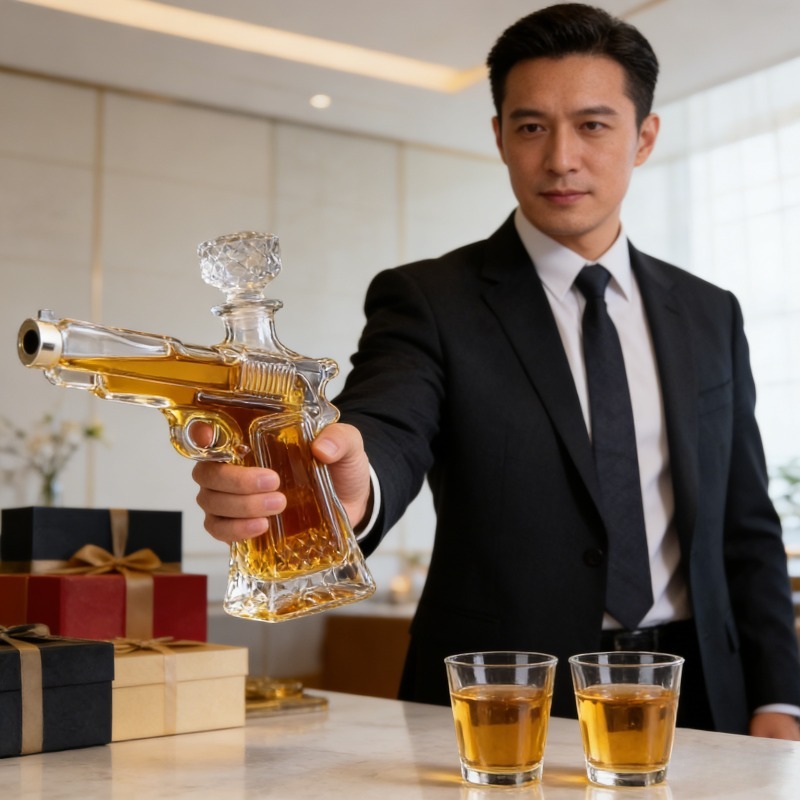 Sandhawk Glass Pistol Decanter - Cold Drink Dispenser 评论和价格