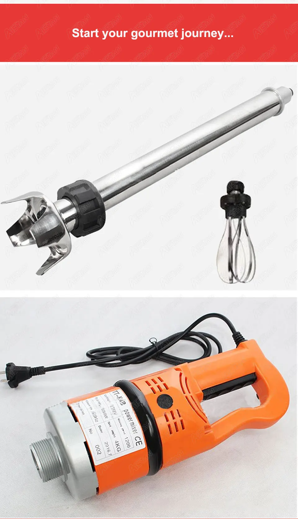 K4B-530 Electric Hand Blender  - Bar Blender Mixing 评论和价格