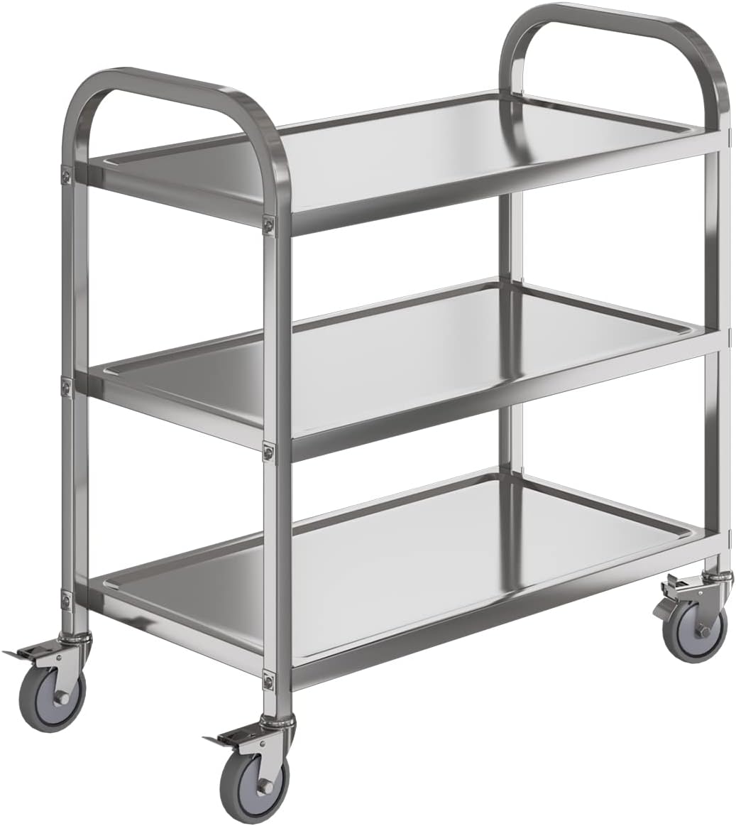 3-Tier Stainless Steel Rolling - Commercial Kitchen Services 评论和价格