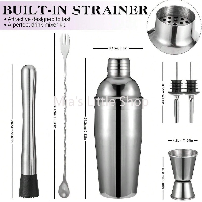 Glass Cocktail Shaker Set, Han - Bar Blender Mixing 评论和价格