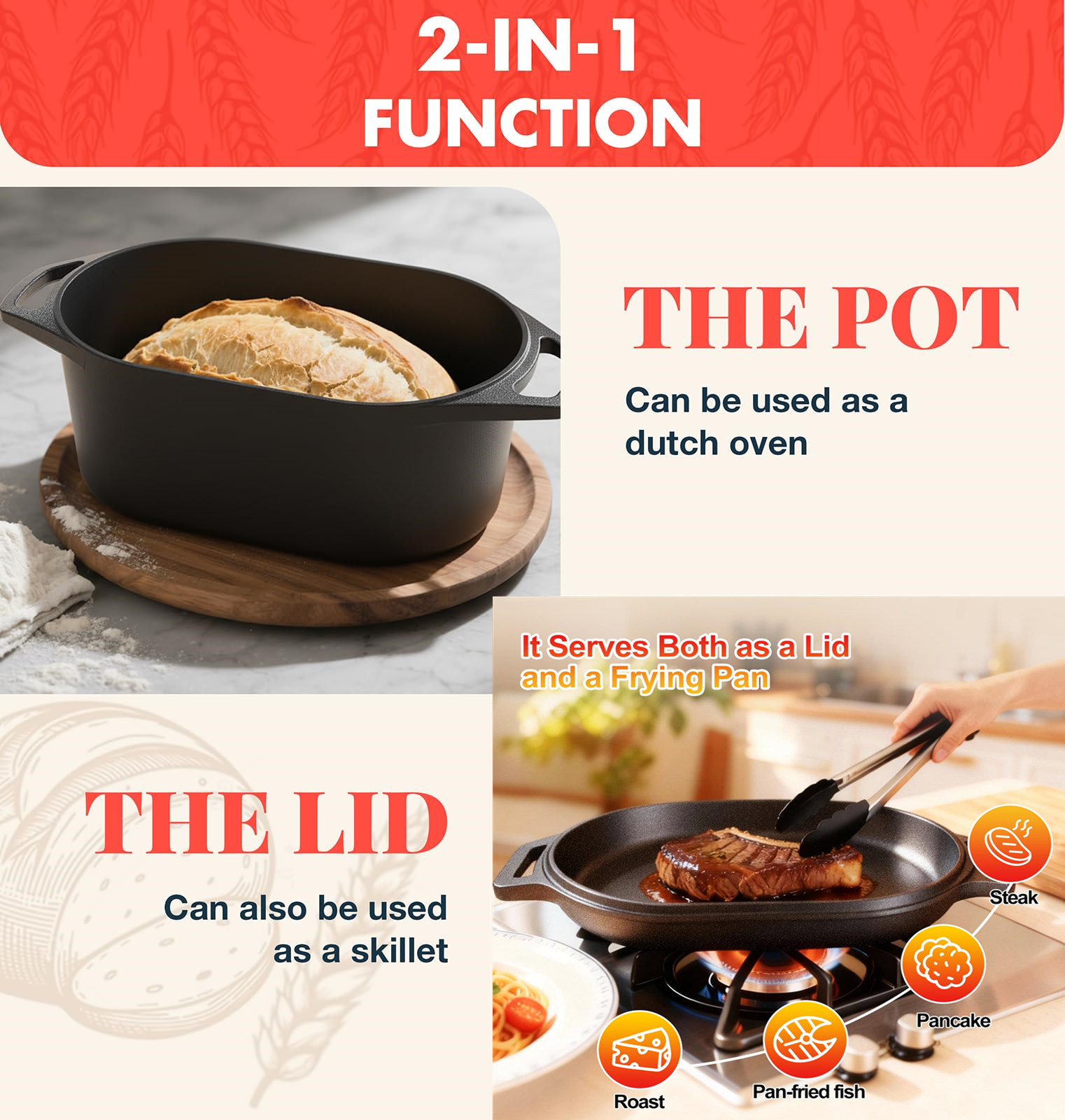 Dutch Oven For Bread Baking So - Crepe Maker Griddle 评论和价格