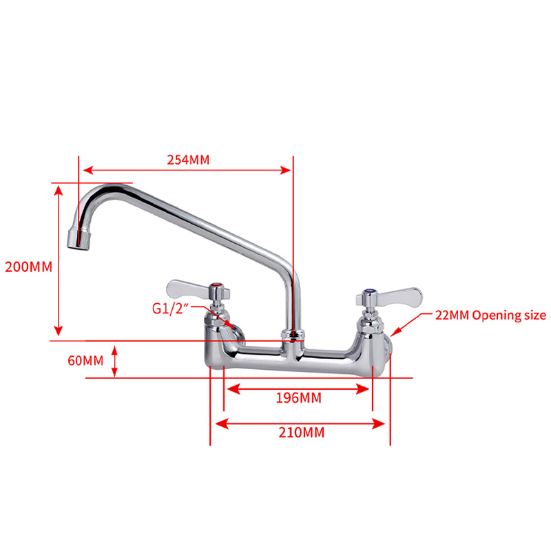 Commercial Kitchen Dual Hand 3 - Commercial Kitchen Taps 评论和价格