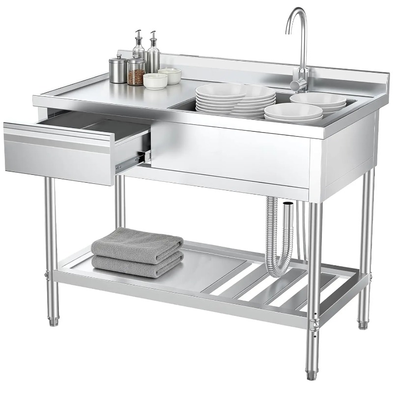 Stainless Steel Utility Sink w - Commercial Kitchen Plumbing 评论和价格