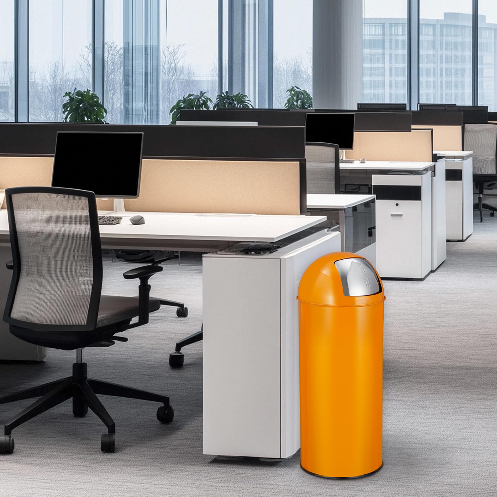 65 Liter Push Lid Trash Can, 1 - Commercial Kitchen Garbage Can 评论和价格