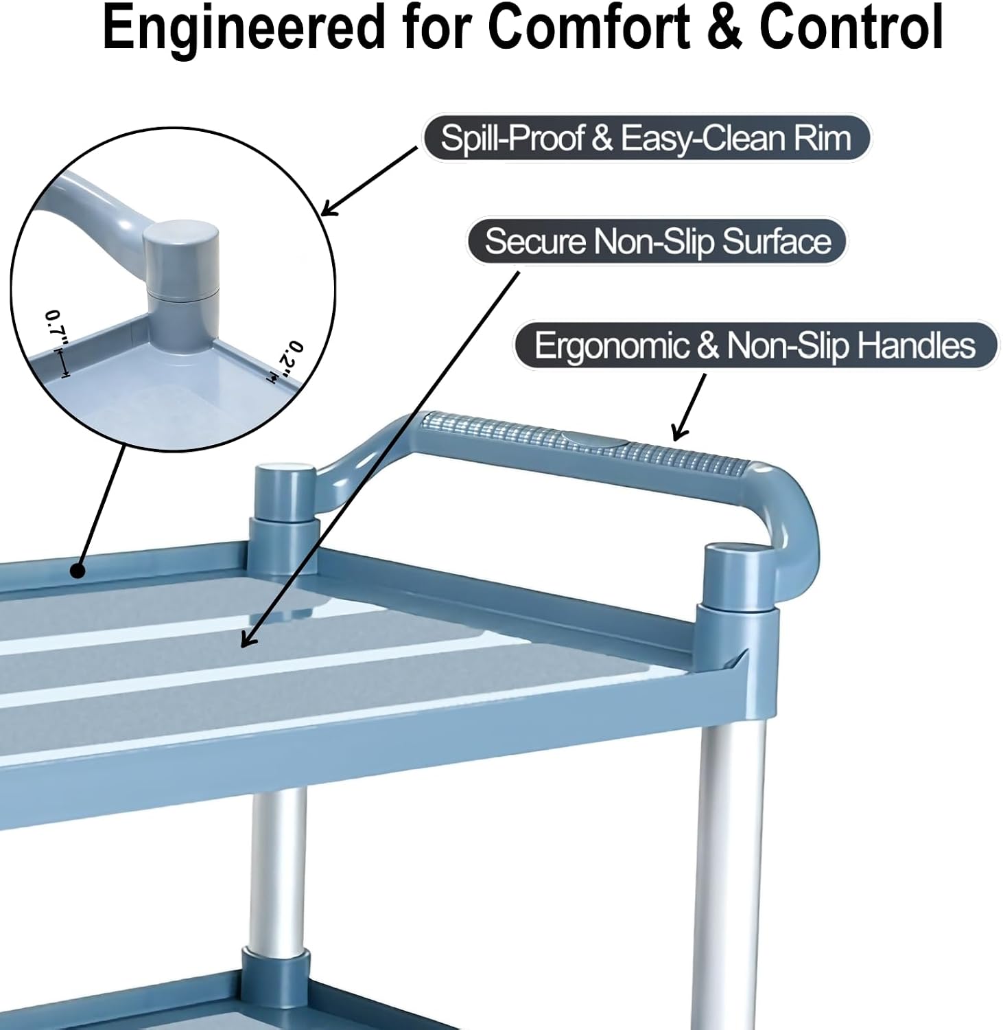 3-Tier Rolling Utility Service - Commercial Kitchen Services 评论和价格