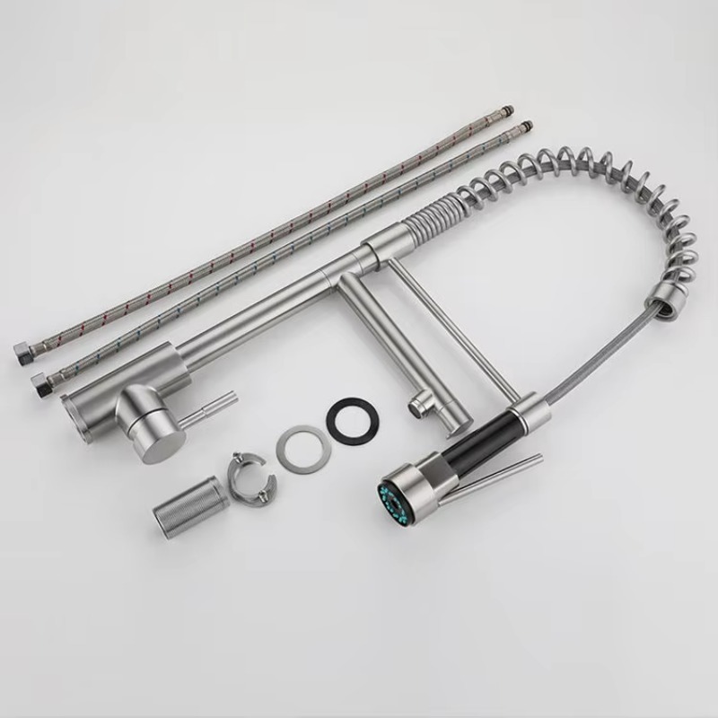 Modern Design 3-Way Spring Pul - Commercial Kitchen Taps 评论和价格