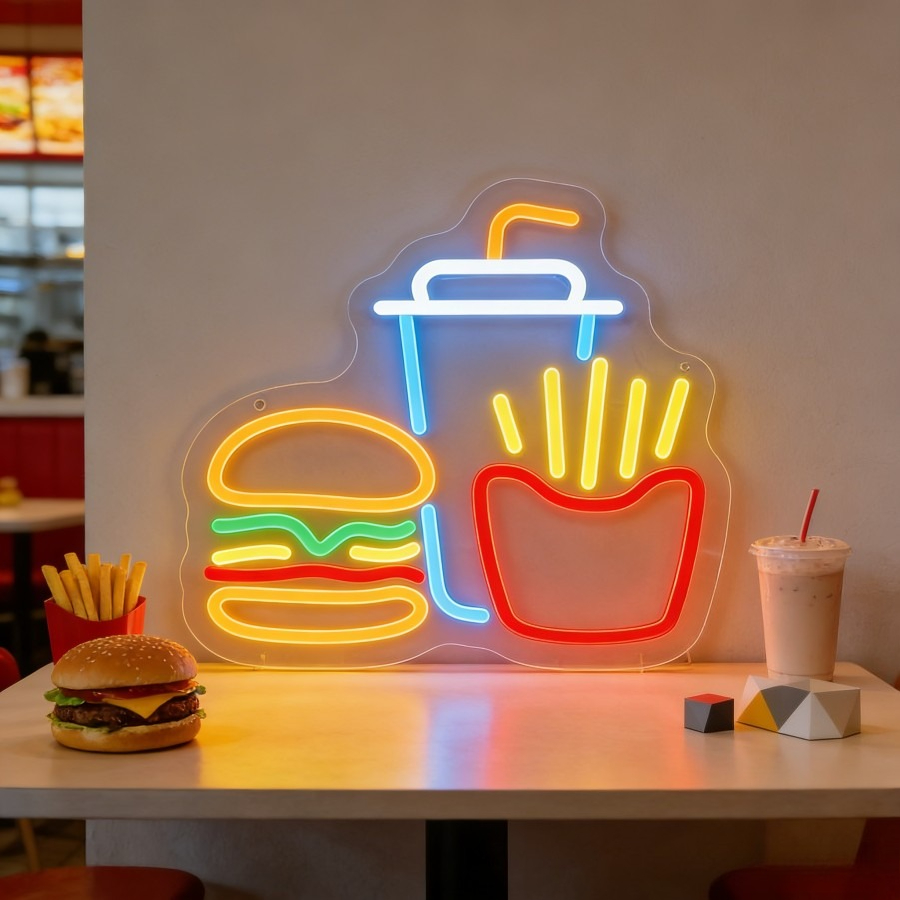 Burger Fries Drink Fast Food L - Commercial Kitchen Light 评论和价格