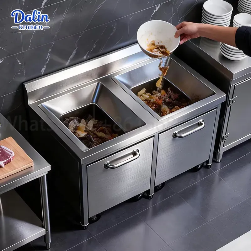 Commercial Stainless Steel 304 - Commercial Kitchen Garbage Can 评论和价格