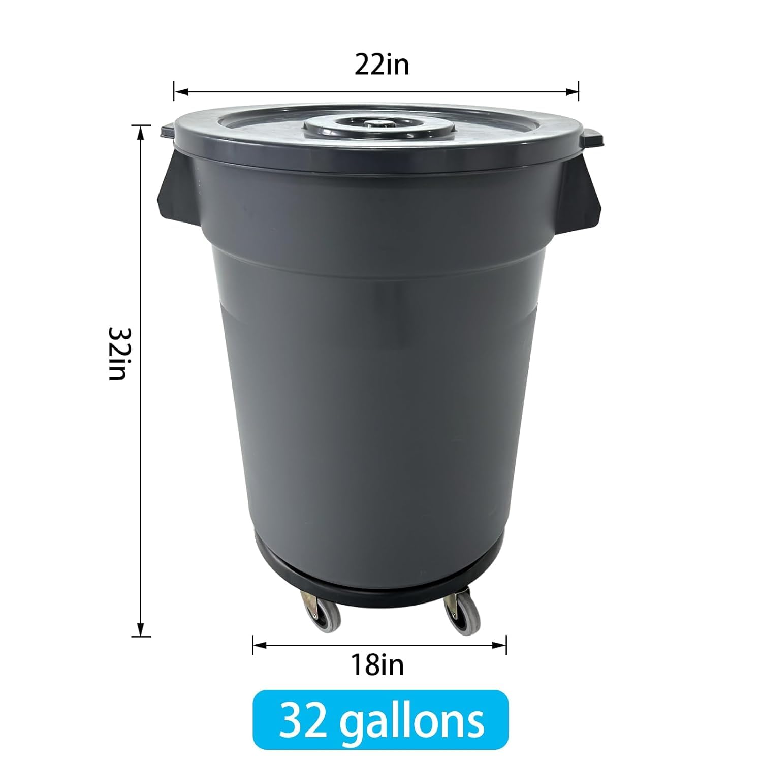 32 Gallon Outdoor Trash Can He - Commercial Kitchen Garbage Can 评论和价格