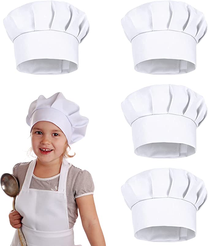 4PCS White Party Cap Hat Costu - Commercial Kitchen Services 评论和价格