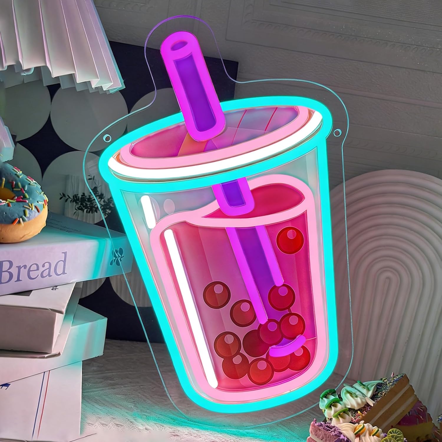 Bubble Tea Neon Sign USB Power - Commercial Kitchen Light 评论和价格