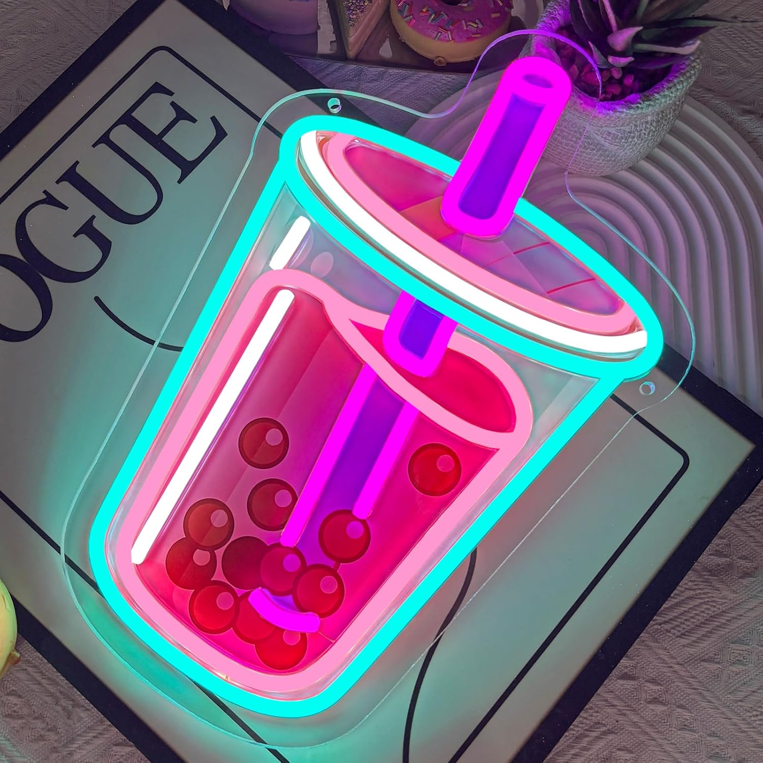 Bubble Tea Neon Sign USB Power - Commercial Kitchen Light 评论和价格